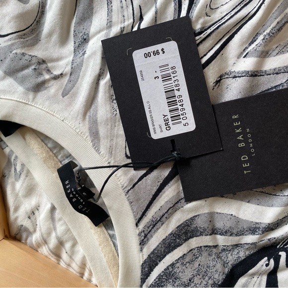 Brasier Marbled Swirl Print Tee - Picture 2 of 3